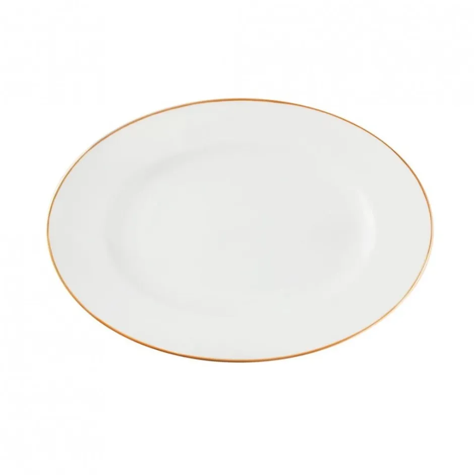 Azafate ovalado 35cm filete oro Limoges