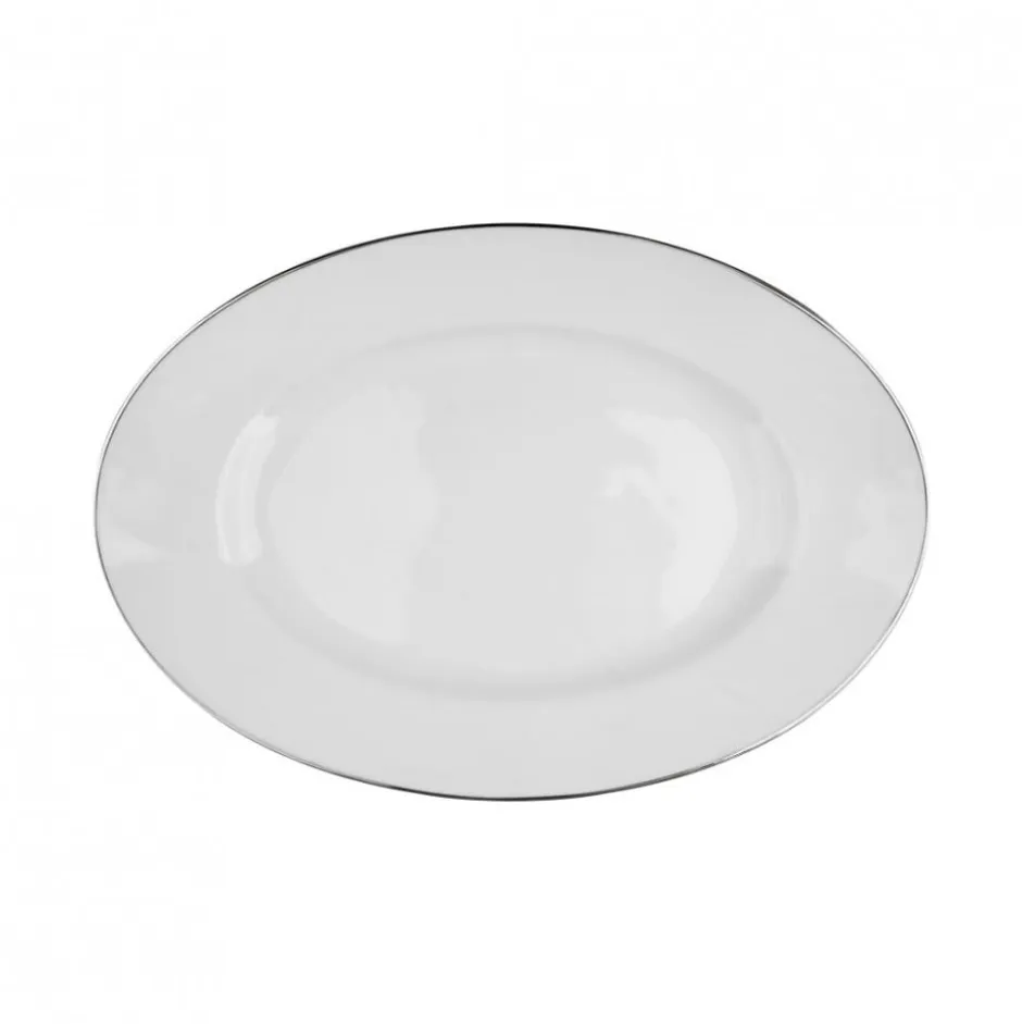 Azafate Ovalado 35cm Filete Platino Limoges