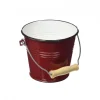 Balde con Asa 1,5lt Acero Esmaltado Rojo 14cm Ibili