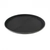 Bandeja Antideslizante Plástico 40 cm Redonda Negra Wolfen