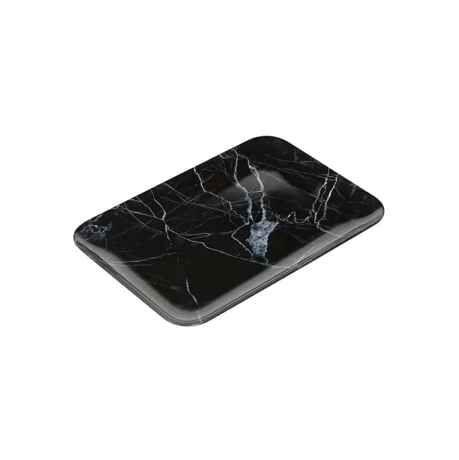 Bandeja exhibidor melamina Marble Negro 32,5x26,5x2 Efay