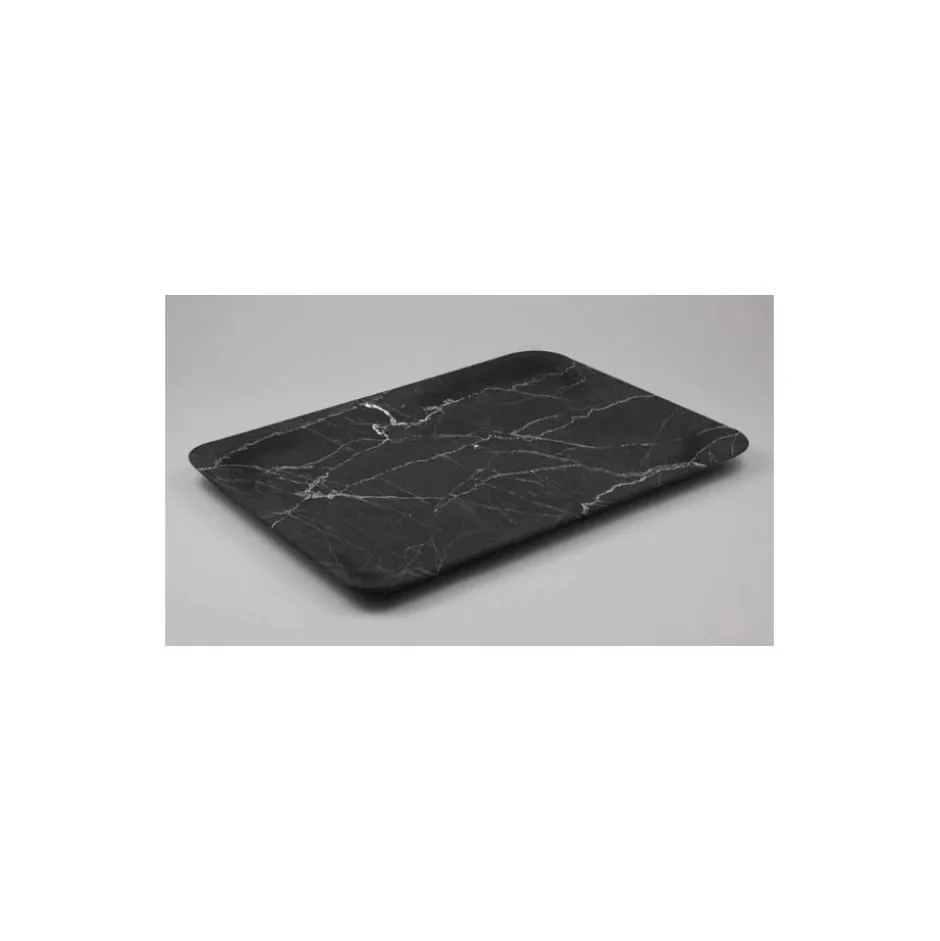 Bandeja exhibidor melamina Marble Negro 53x32,5x2 Efay