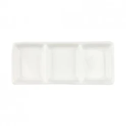 Bandejin Rectangular 3 divisiones 15x6cm Contour Banket