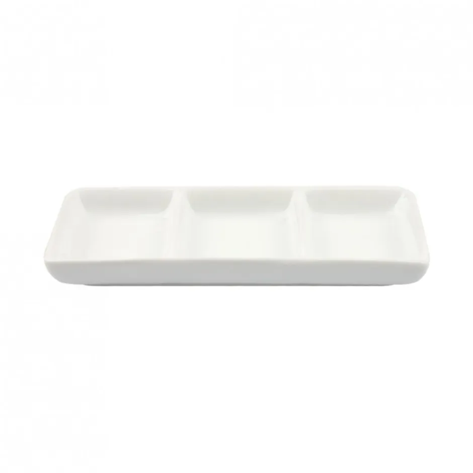 Bandejin Rectangular 3 divisiones 15x6cm Contour Banket