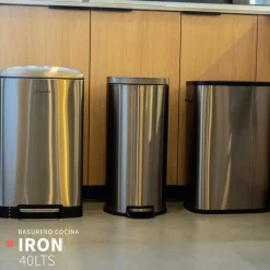 Basurero de Cocina con Pedal 40lt Iron Simplit