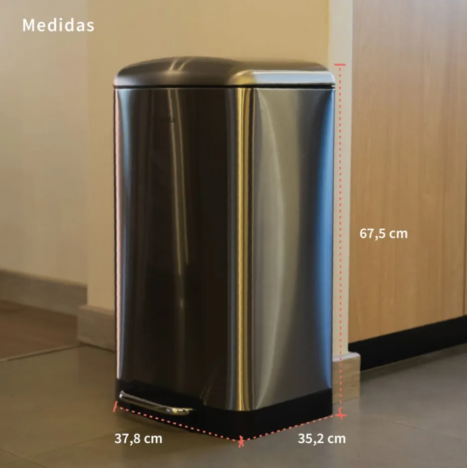 Basurero de Cocina con Pedal 40lt Iron Simplit