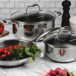 Batería de Cocina 5 piezas Acero Inoxidable Bee Roichen