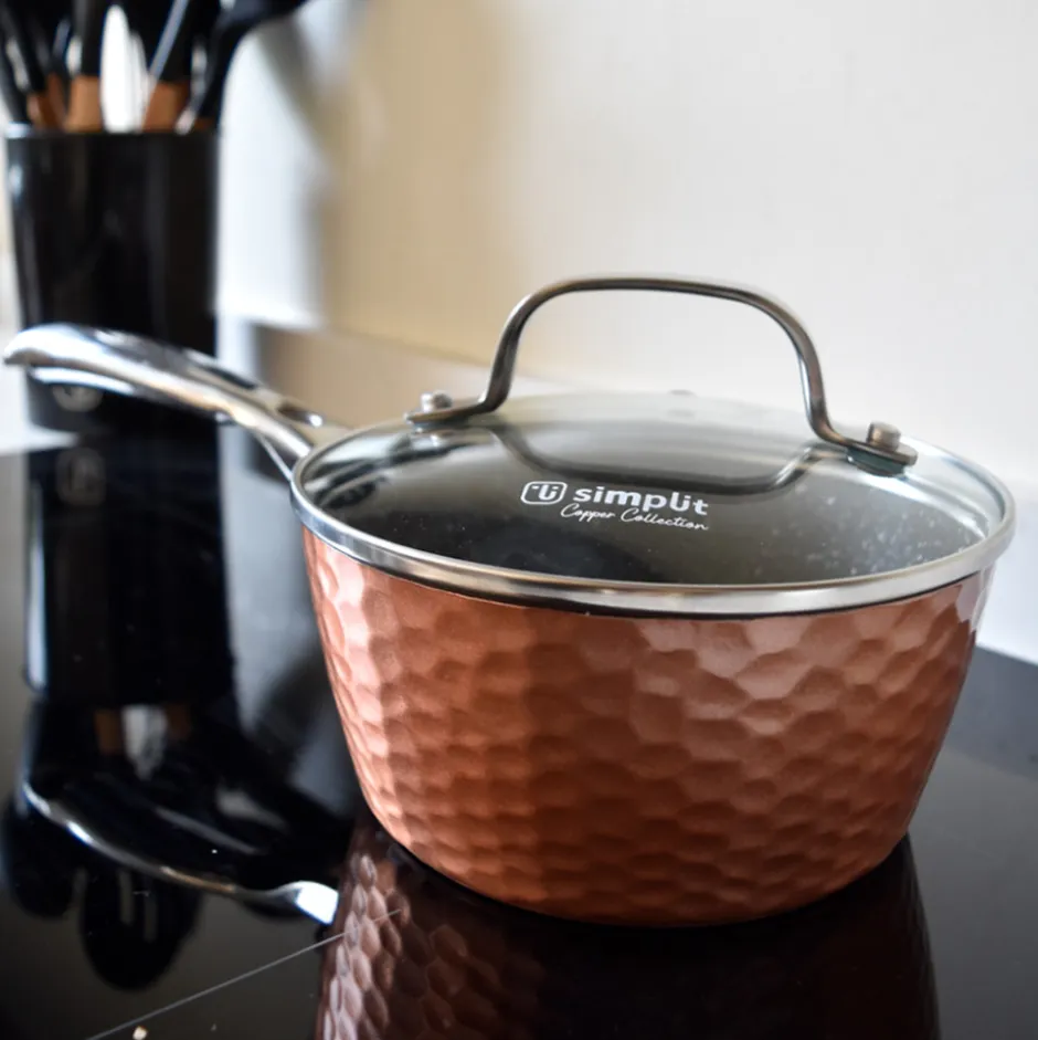 Batería de Cocina 7 piezas Antiadherente Copper Simplit