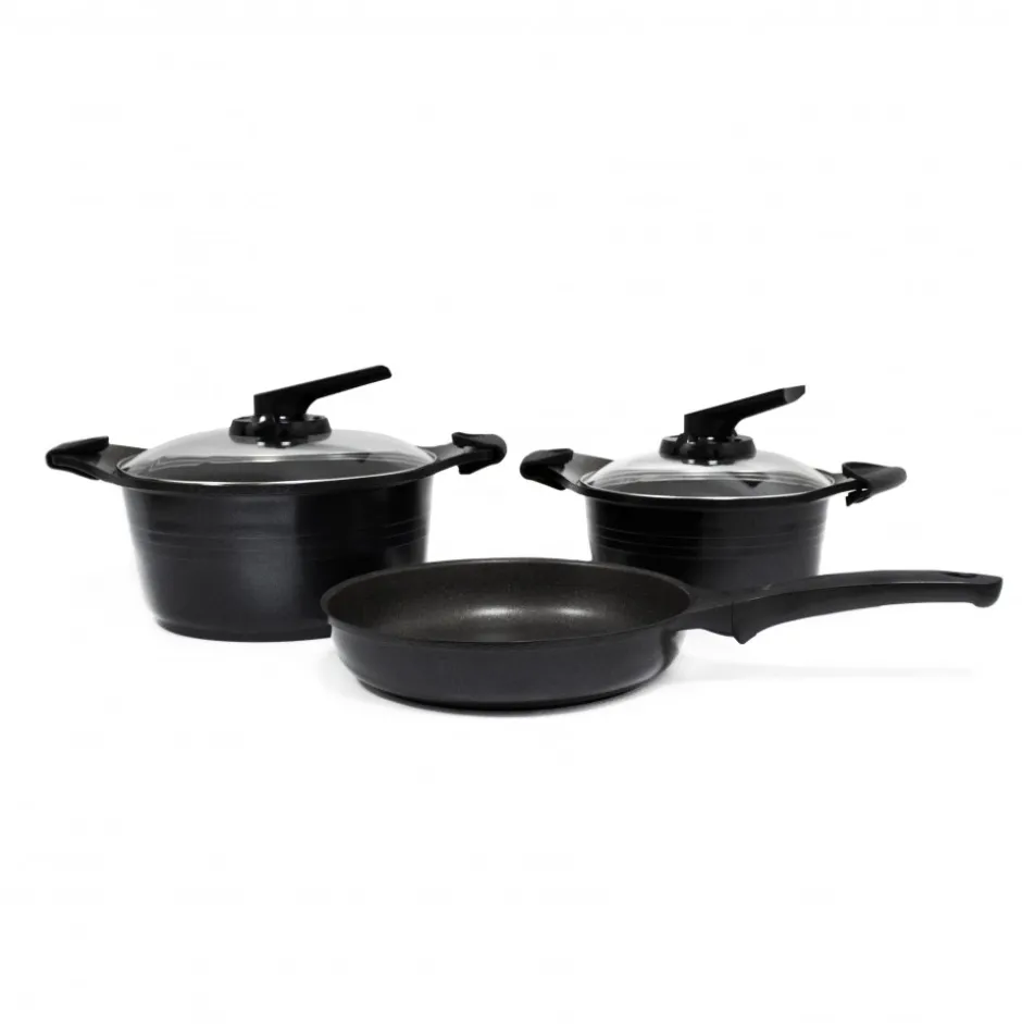 Batería de cocina 5 piezas Black Roichen