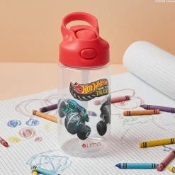 Botella Agua Niños Hot Wheels Monster Truck 420ml con Bombilla UMA
