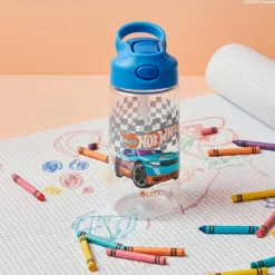 Botella Agua Niños Hot Wheels Race 420ml con Bombilla UMA