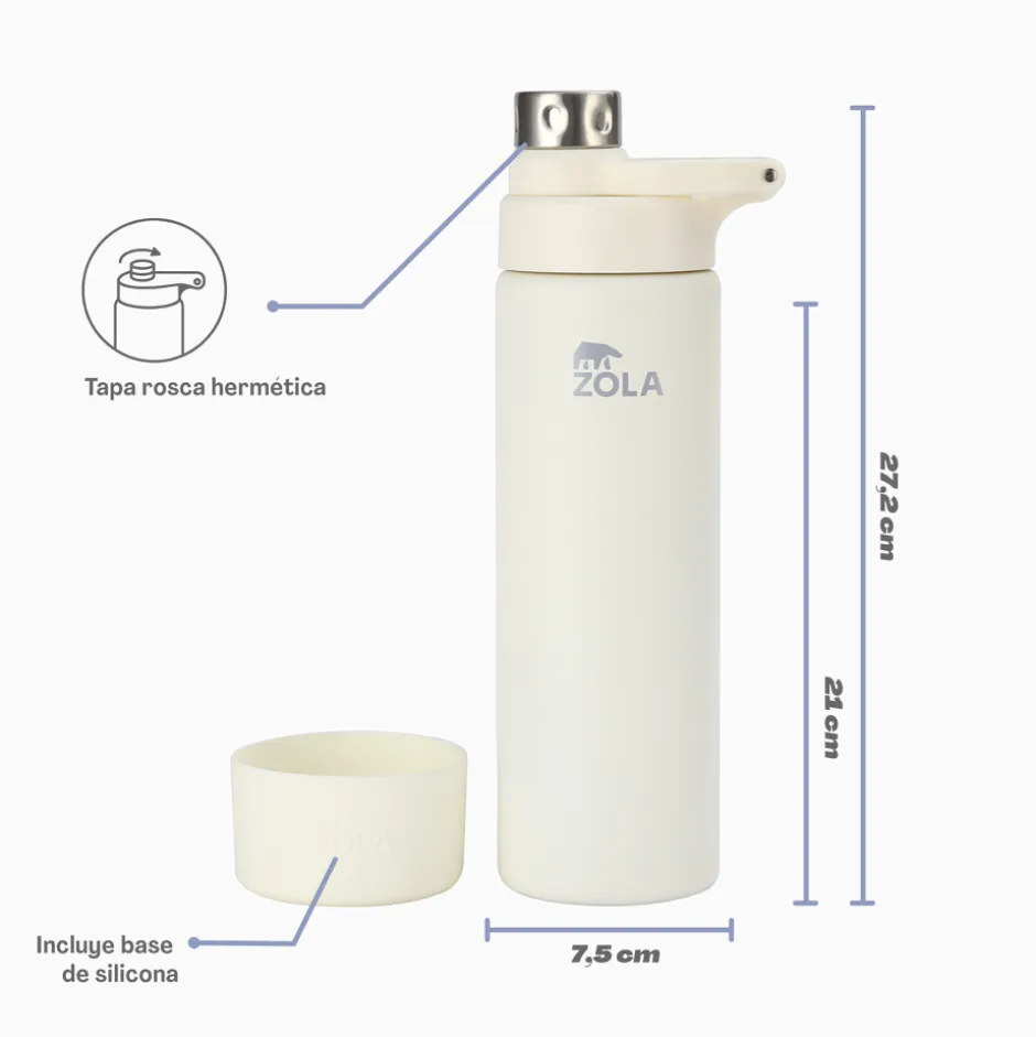 Botella Térmica 720ml Blanco crema Zola Outdoors