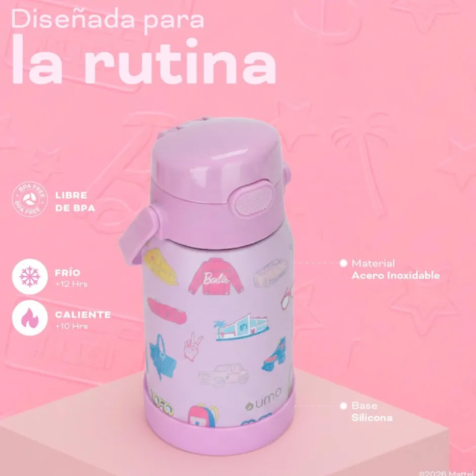 Botella Térmica Niños Barbie Iconic 450ml Acero Inox UMA