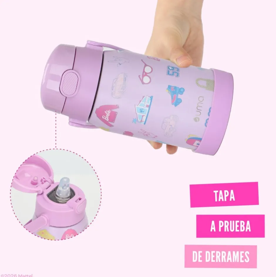 Botella Térmica Niños Barbie Iconic 450ml Acero Inox UMA