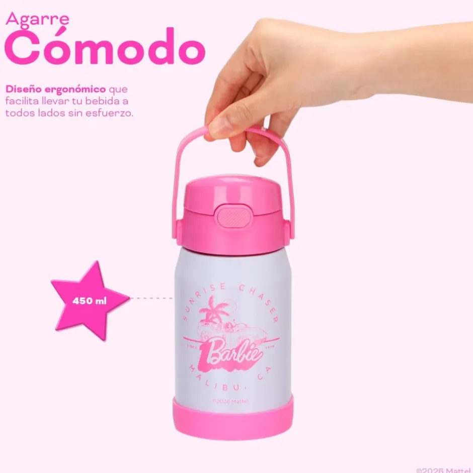 Botella Térmica Niños Barbie Malibu 450ml Acero Inox UMA