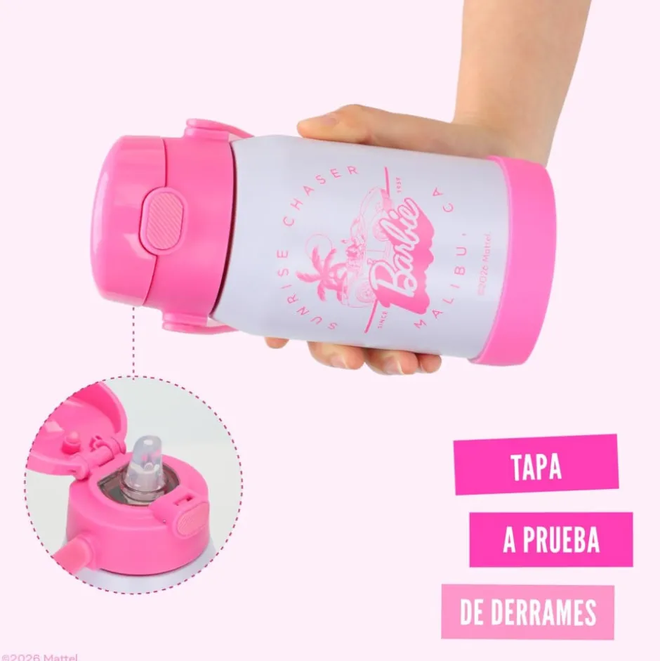 Botella Térmica Niños Barbie Malibu 450ml Acero Inox UMA