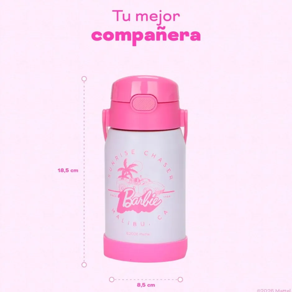 Botella Térmica Niños Barbie Malibu 450ml Acero Inox UMA