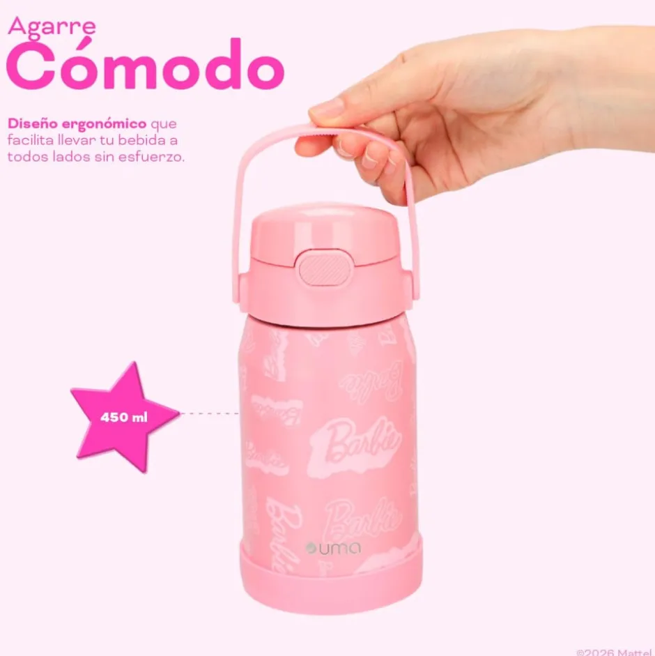 Botella Térmica Niños Barbie 450ml Acero Inox UMA