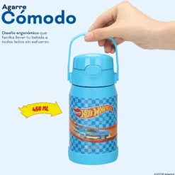 Botella Térmica Niños Hot Wheels Race 450ml Acero Inox UMA
