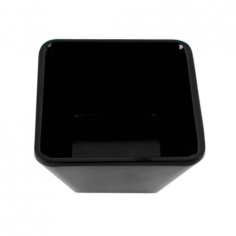 Bowl Cuadrado Melamina Negro 9cm Efay