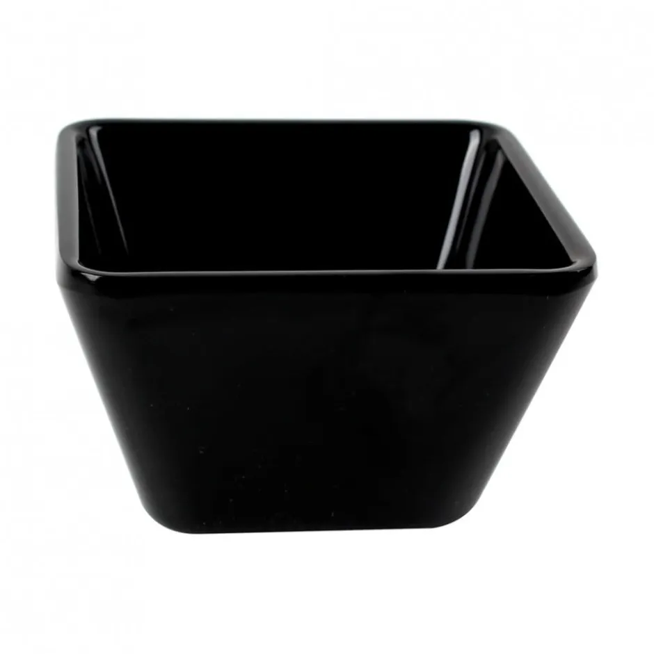 Bowl Cuadrado Melamina Negro 9cm Efay