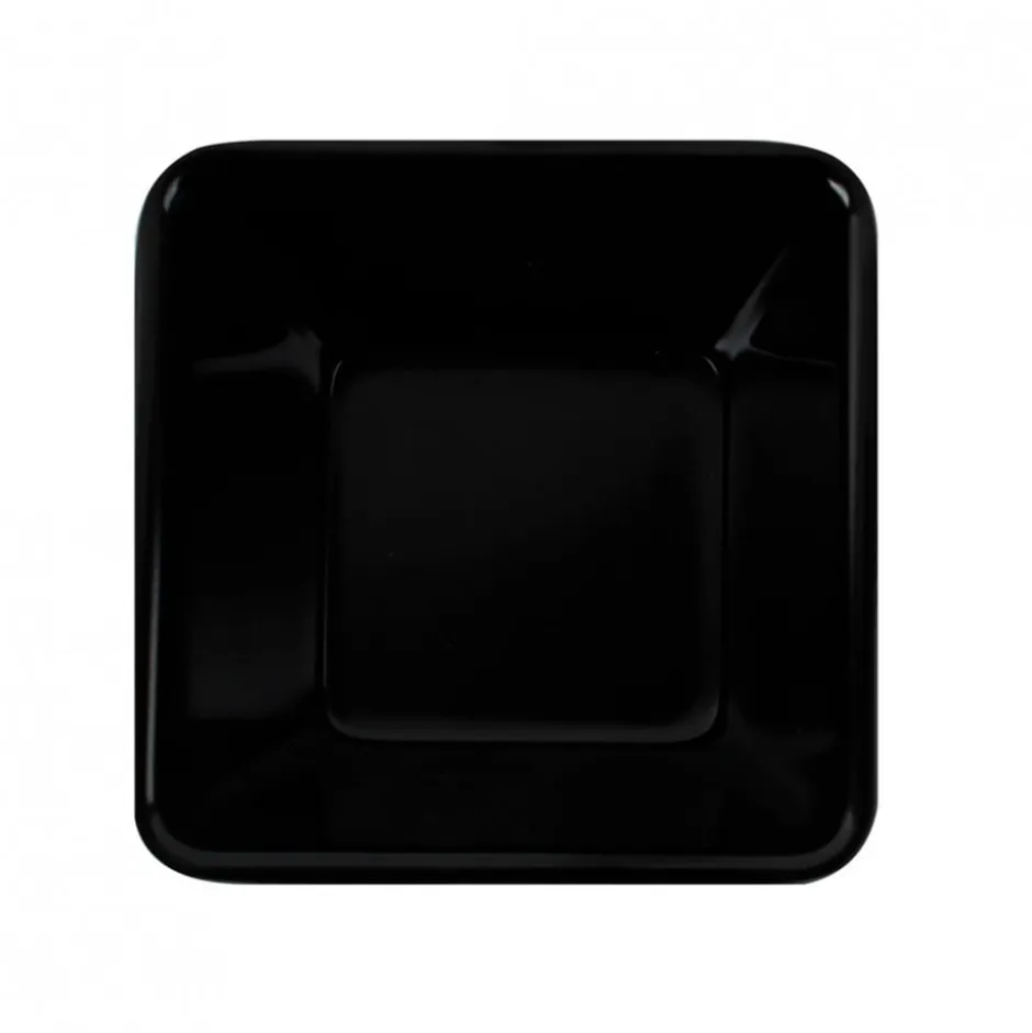 Bowl Cuadrado Melamina Negro 9cm Efay