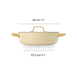 Cacerola Baja 4,3L Aluminio Forjado Beige 28cm Samoa Iconic Arcos