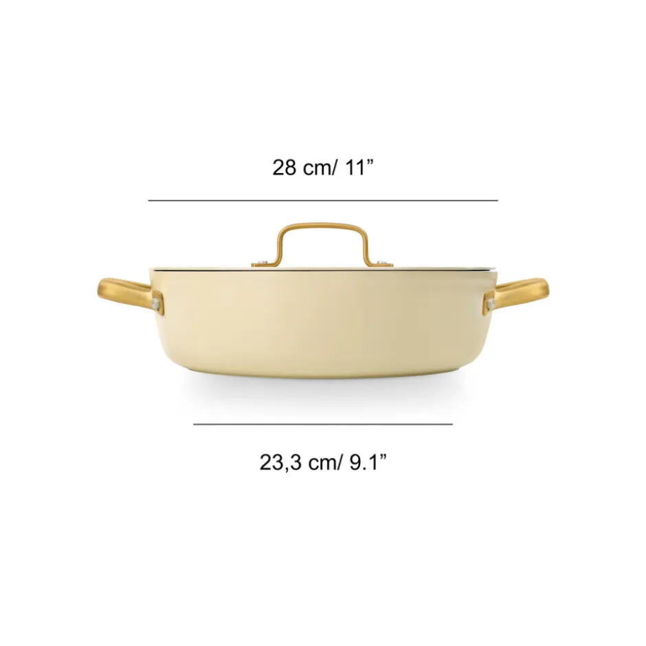 Cacerola Baja 4,3L Aluminio Forjado Beige 28cm Samoa Iconic Arcos