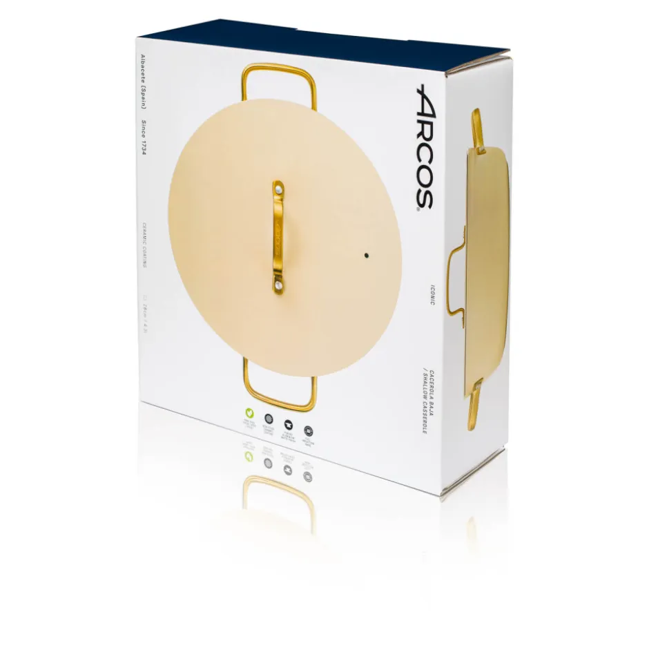 Cacerola Baja 4,3L Aluminio Forjado Beige 28cm Samoa Iconic Arcos