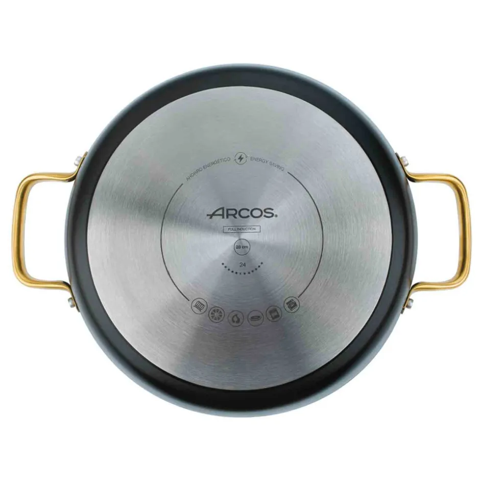 Cacerola Baja 4,3L Aluminio Forjado Negro 28cm Samoa Iconic Arcos