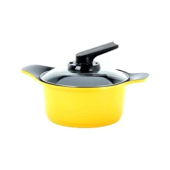Cacerola 20 cm 2,5 Lt Roichen amarillo con asas de silicona