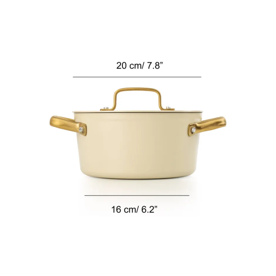 Cacerola 2,6L Aluminio Forjado Beige 20cm Samoa Iconic Arcos