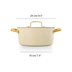 Cacerola 4,3L Aluminio Forjado Beige 24cm Samoa Iconic Arcos