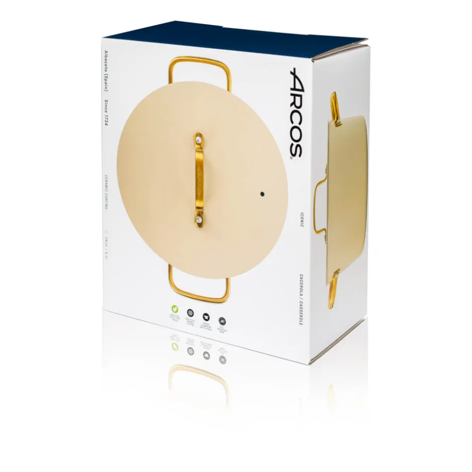 Cacerola 4,3L Aluminio Forjado Beige 24cm Samoa Iconic Arcos