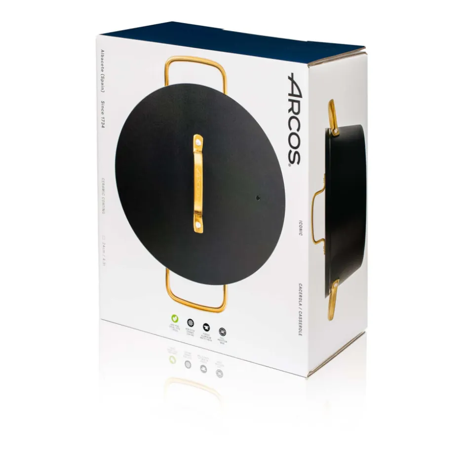 Cacerola 4,3L Aluminio Forjado Negro 24cm Samoa Iconic Arcos
