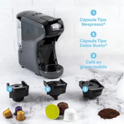 Cafetera 3 en 1 Expresso Milano Gris EasyWays