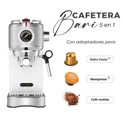 Cafetera Espresso 1 L Bari 5 en 1 Kitchen-it