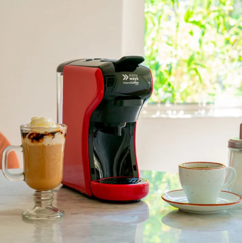 Cafetera Expresso Milano Coffee 3 en 1 Rojo EasyWays