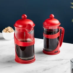Cafetera Francesa Borosilicato 600ml Rojo Cali Lugano