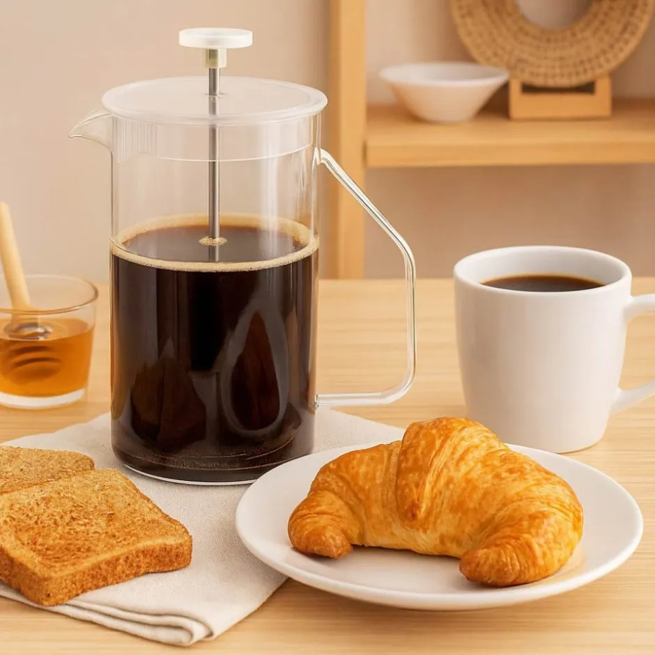 Cafetera Francesa Borosilicato Transparente 600 ml