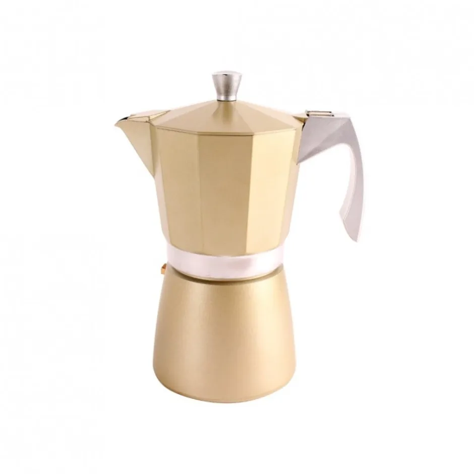 Cafetera Italiana Express Aluminio 300ml Dorada Evva Ibili