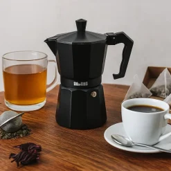 Cafetera Italiana Express Aluminio 0,3lt Negra Ibili