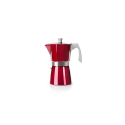 Cafetera Italiana Express 600ml Aluminio Roja Evva Ibili