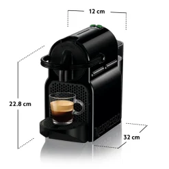 Cafetera Nespresso Inissia Black + Espumador Aeroccino