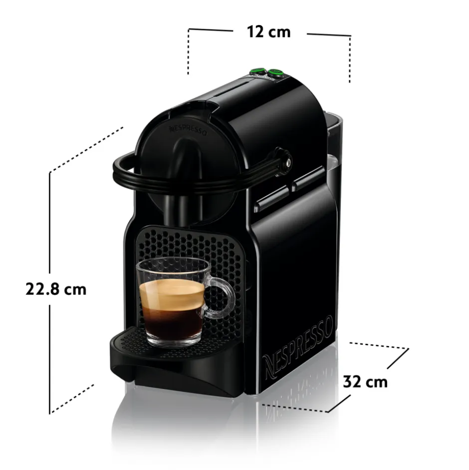 Cafetera Nespresso Inissia Black + Espumador Aeroccino