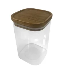 Canister de Borosilicato con Tapa de Madera 10x15cm Lugano