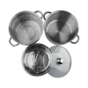 Cocedor de Pastas Verduras 4pzs Inoxidable 24cm Dussel