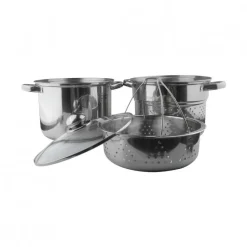 Cocedor de Pastas Verduras 4pzs Inoxidable 24cm Dussel