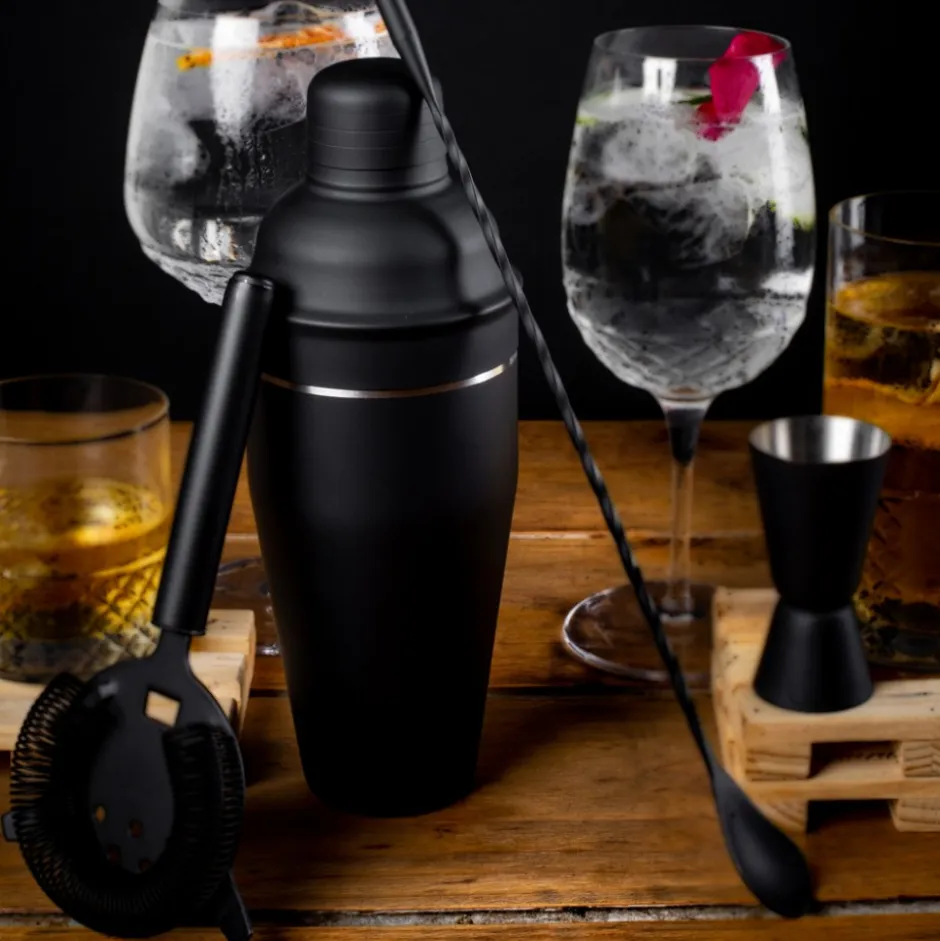 Coctelera 700ml Negro Manhattan Lugano