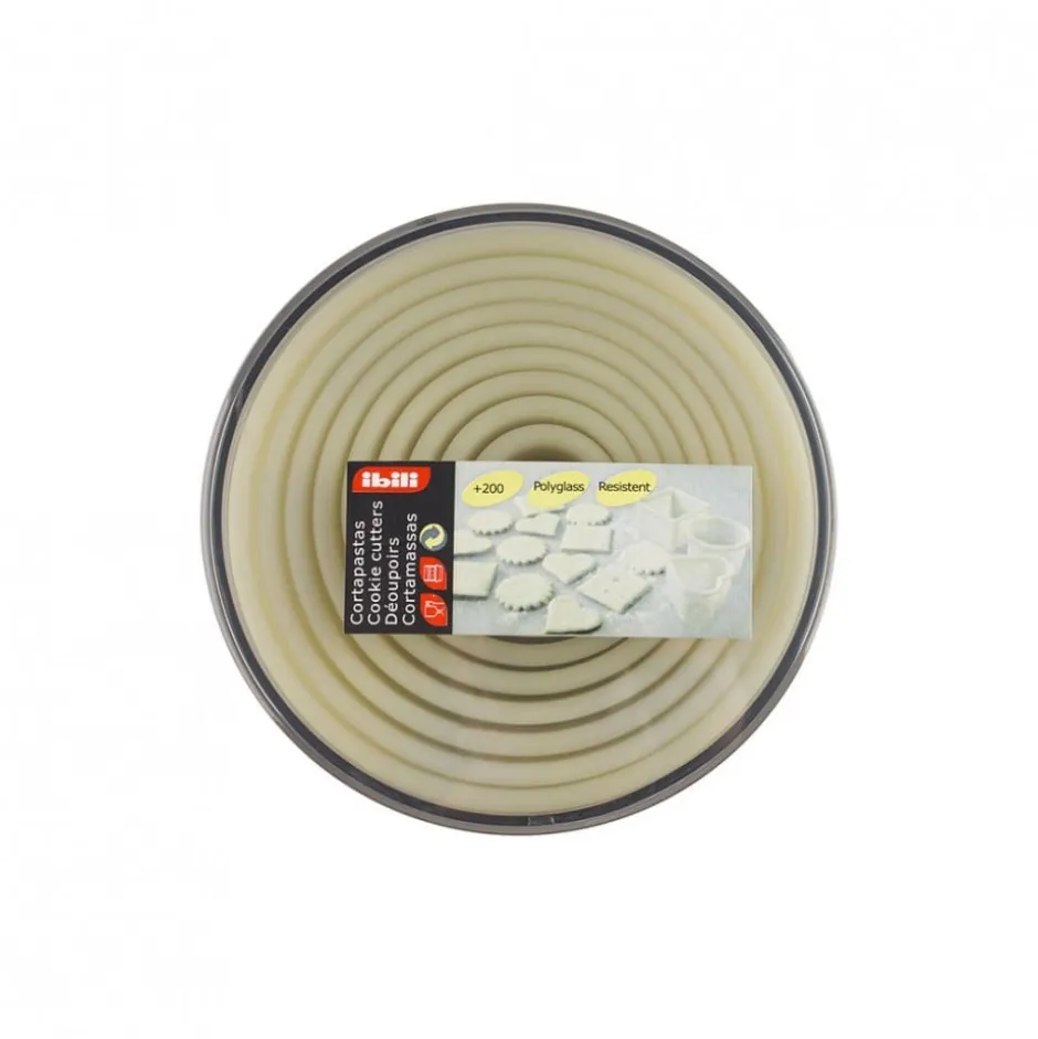 Corta Masa Redondo Liso 9 Piezas Polyglass Ibili
